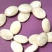 Lot of 16 14mm mother of pearl oval beads