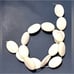 Lot of 16 14mm mother of pearl oval beads