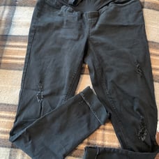 1822 distressed black Maternity Jeans