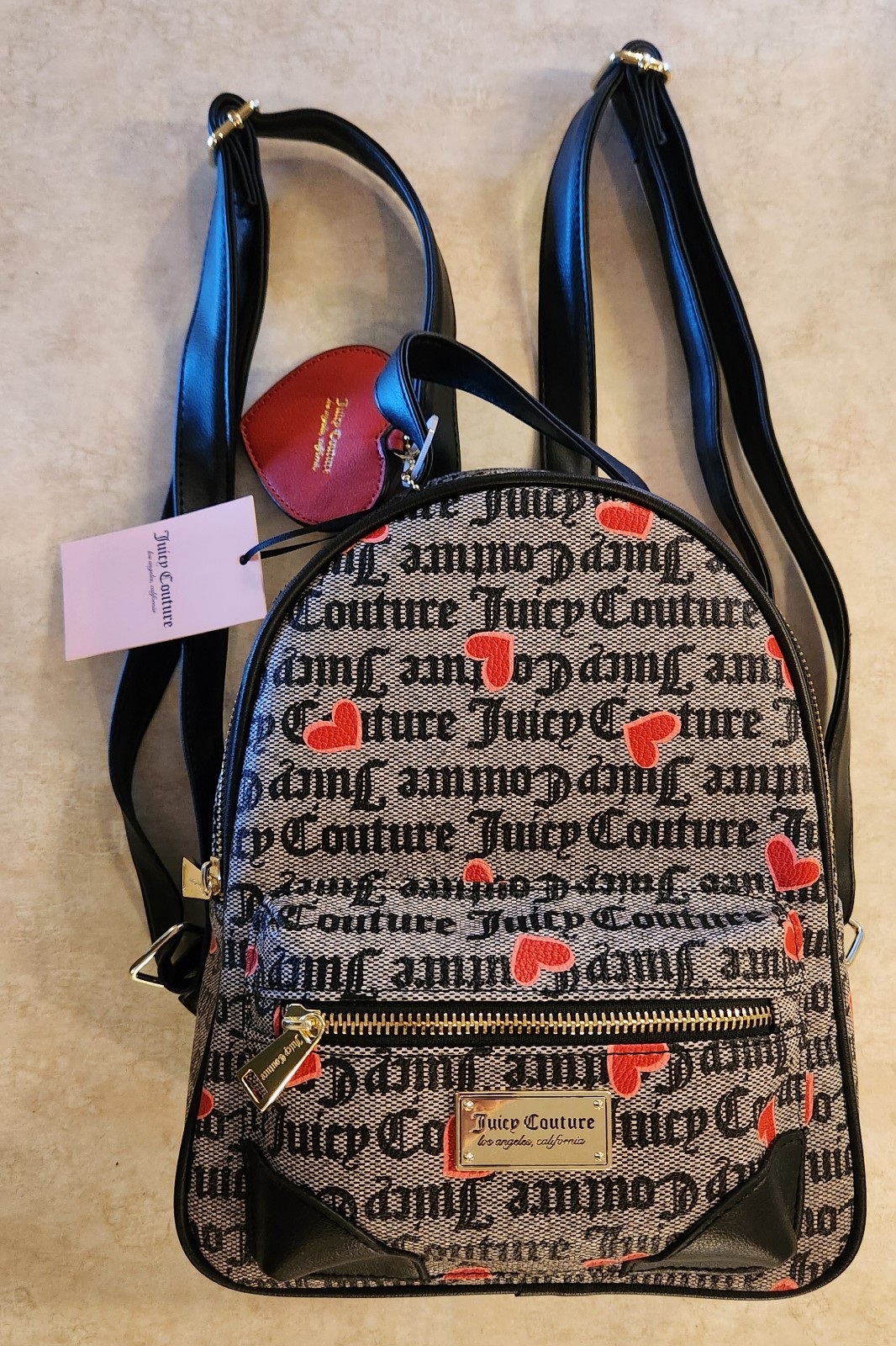 Juicy Couture backpack purse black L1