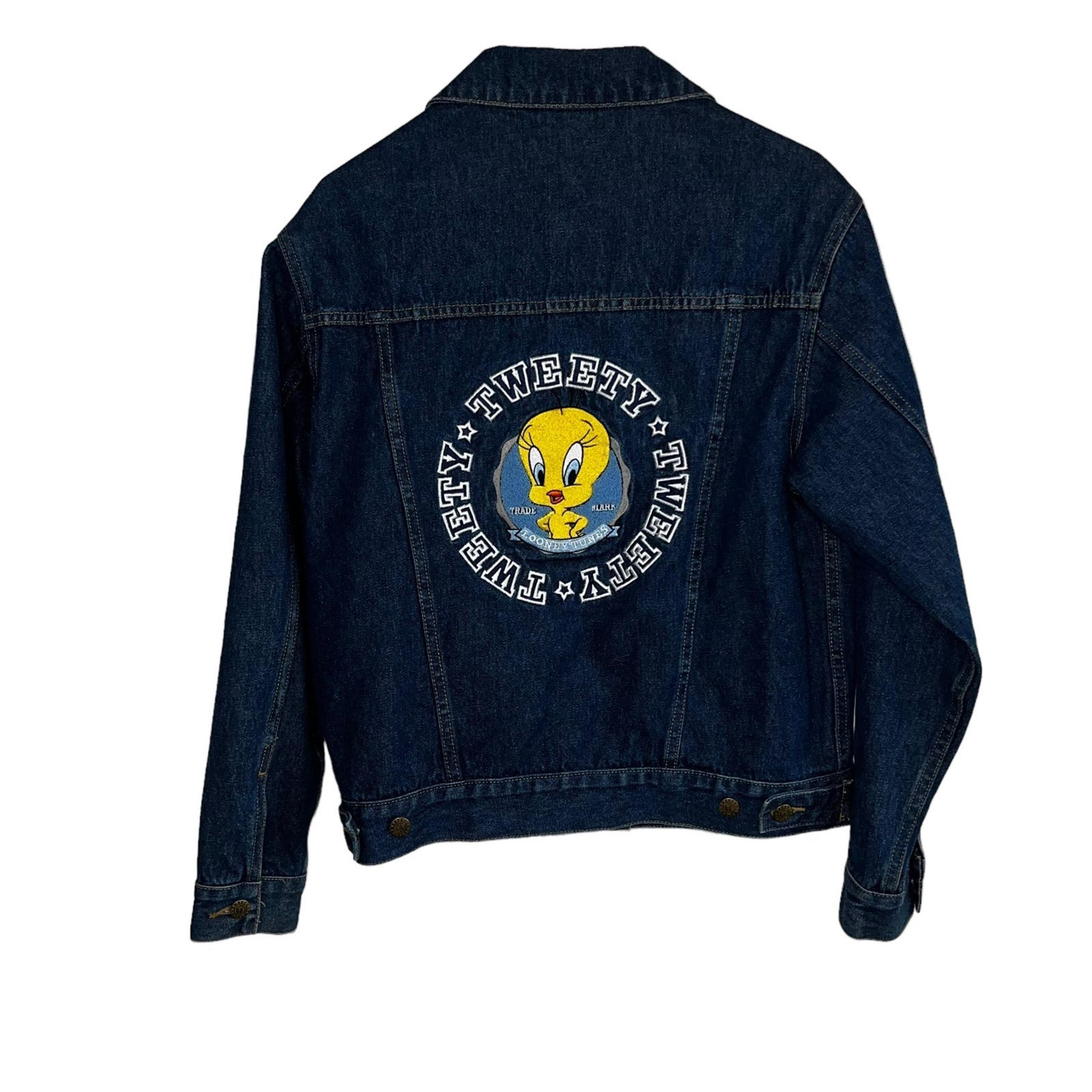 Warner Bros Tweetie Bird jean trucker jacket size S