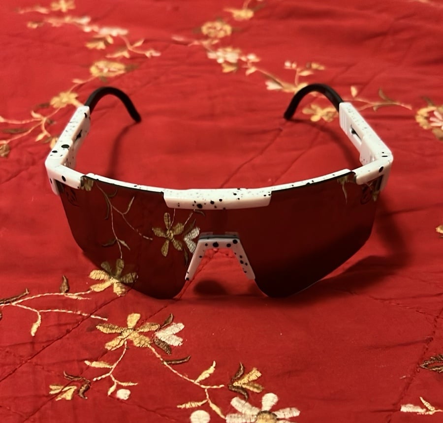 Panda Futuristic White and Black Sunglasses NEW