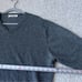 Pronto Uomo Sweater Mens Gray 100% Cashmere V Neck