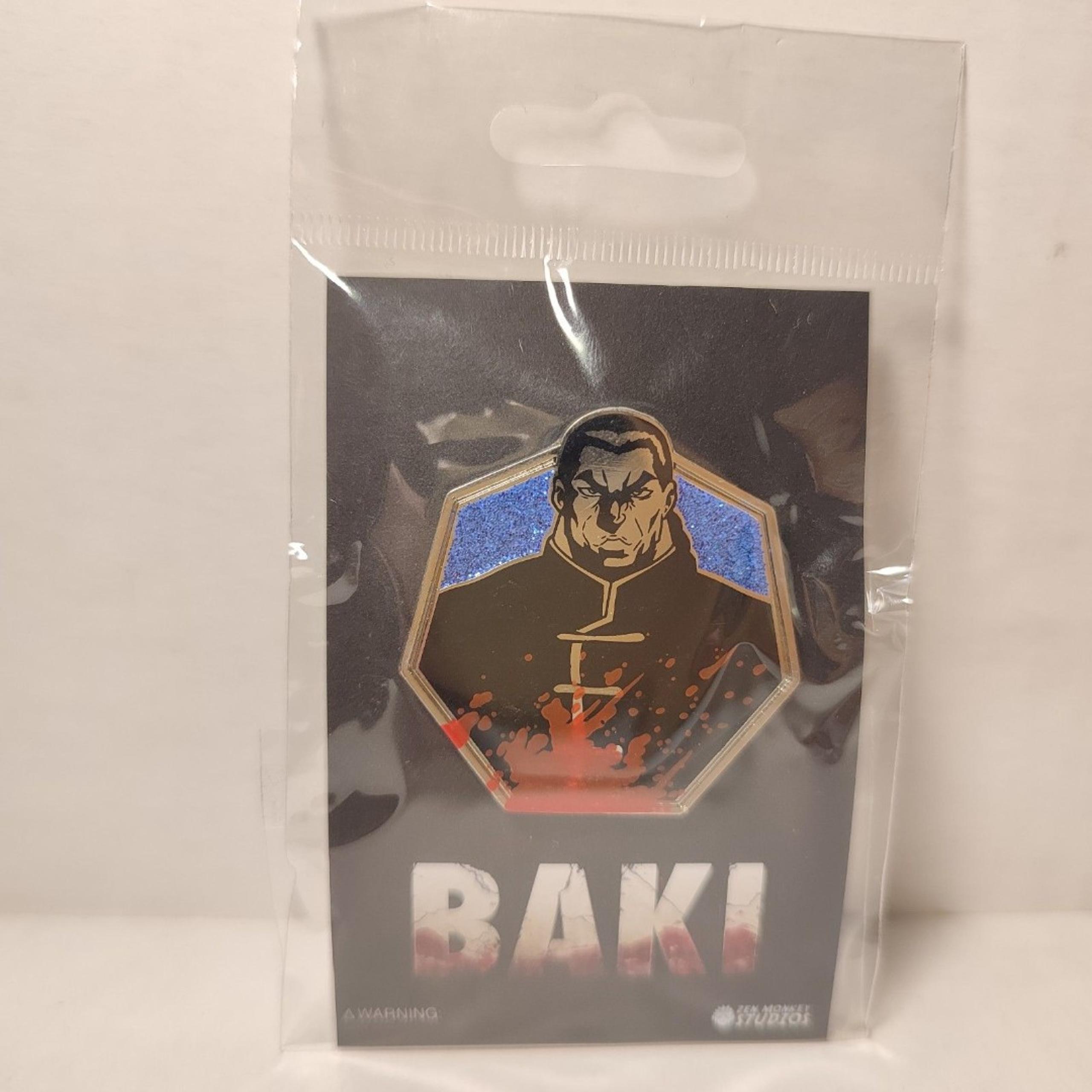 Baki Retsu Kaioh Enamel Pin Official Anime Collectible Metal Character Badge