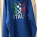 PUMA ITALY FTBLCore Fan Fleece Hoodie Mens Size 2XL XXL Blue Soccer Sweatshirt