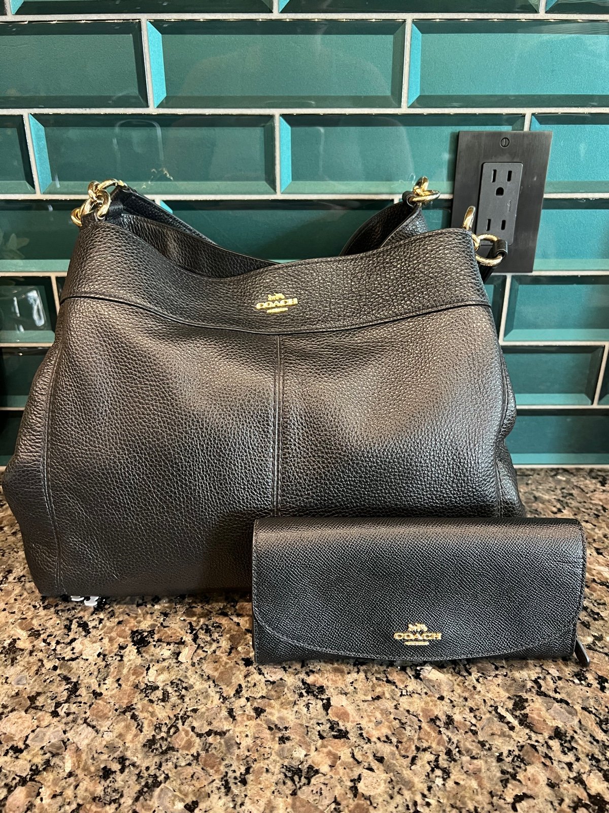Coach Black Leather Purse