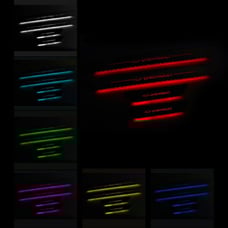 BRAND NEW UNIVERSAL 4PCS CHEVROLET LED DOOR SILL SCUFF PROTECTOR