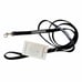 NWT Susan Lanci Crystal Rocks Dog Leash, Black Ultrasuede, 1/2 inch x 5 feet