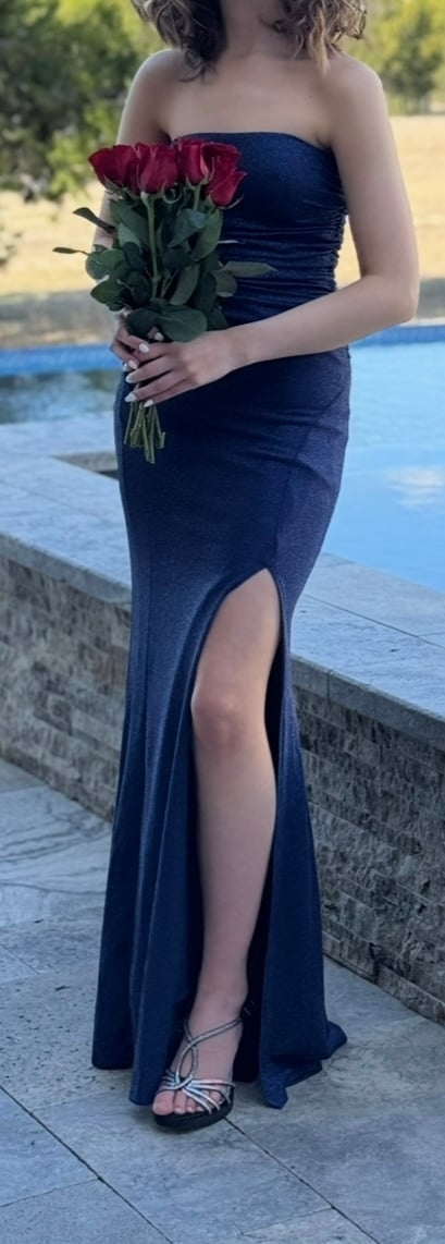 Prom dress navy sparkle