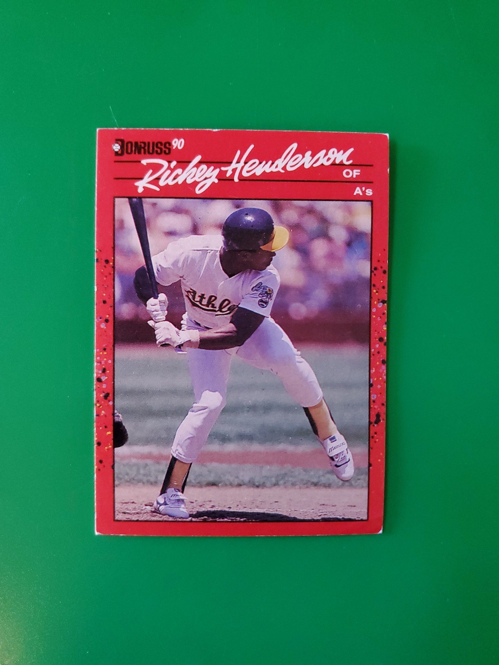 RICKEY HENDERSON 1990 Donruss ERROR Card #304 NO DOT AFTER INC HOF RARE.