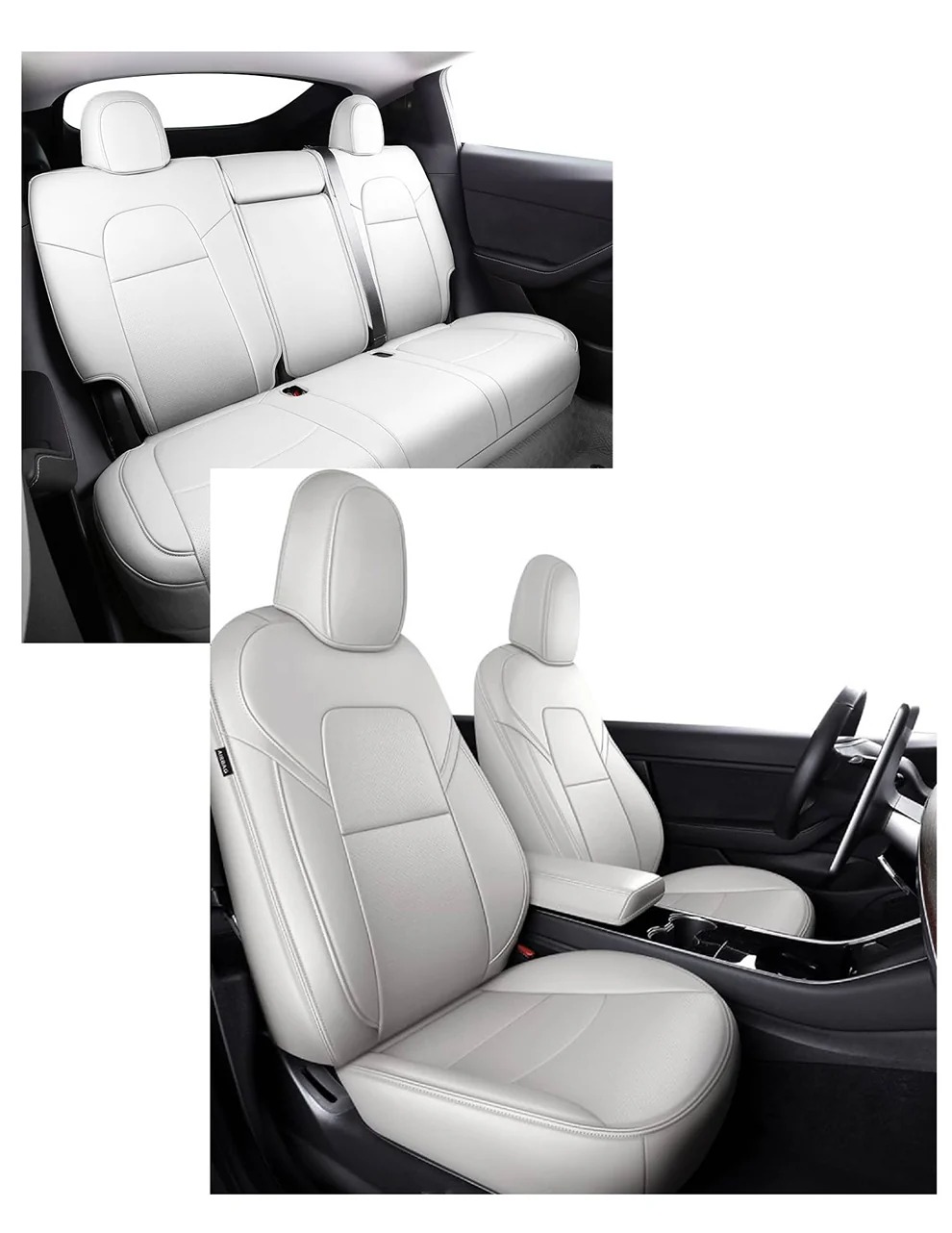 Tesla Model Y 5 Full Cover Seat Cover Custom Fit for Synthetic Leather Car Seat