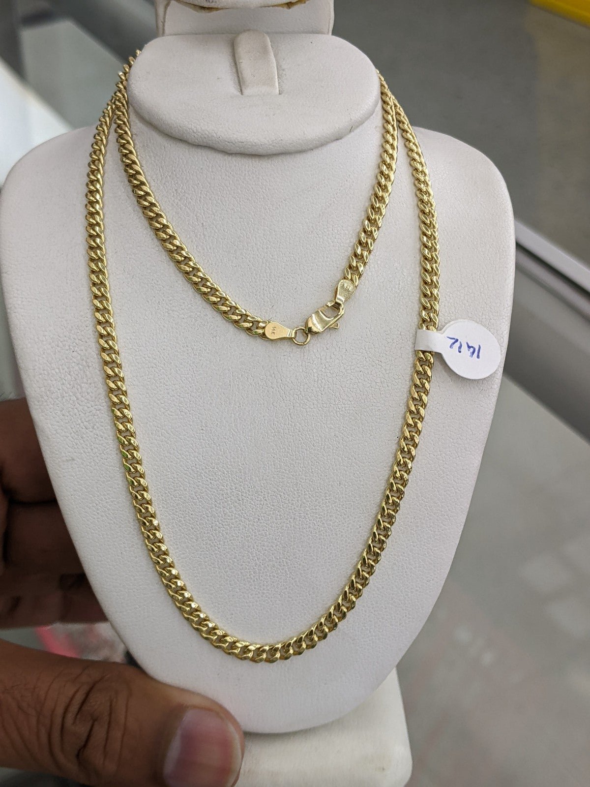 14kt Real Gold Miami Cuban Style Chain 3.5 mm 22 inches