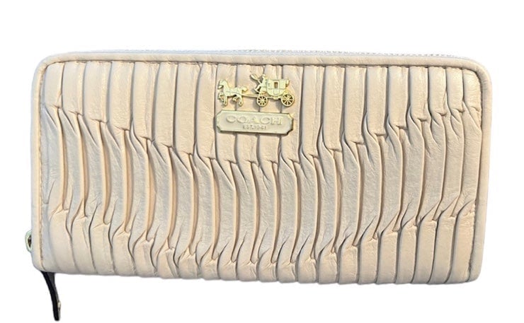 COACH WALLET, New, Madison Pleated Genuine Leather