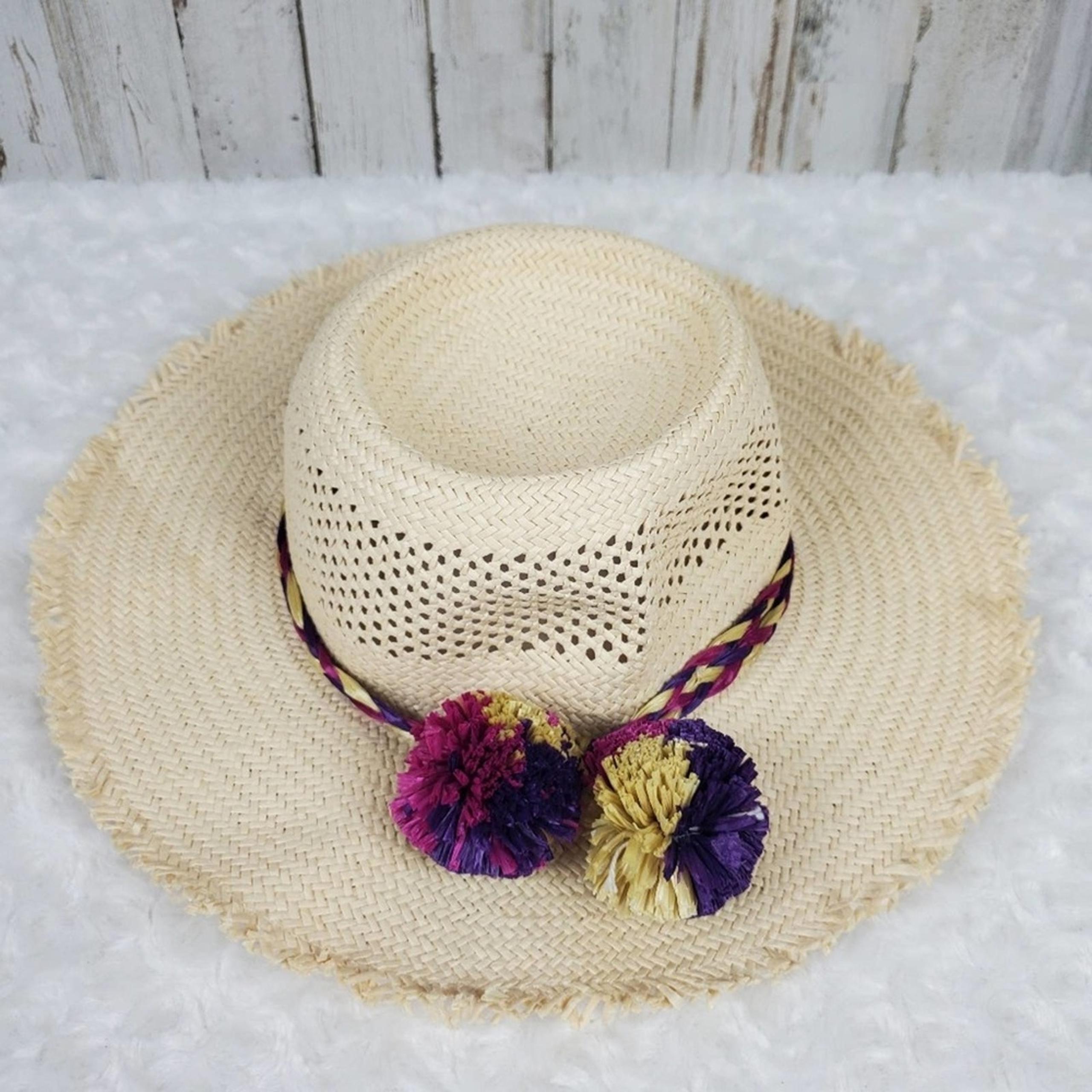 Target Floppy Paper Casual Everyday Hat Women Tan Purple