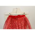 1950s lace skirt, red lace skirt, sheer