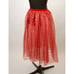 1950s lace skirt, red lace skirt, sheer