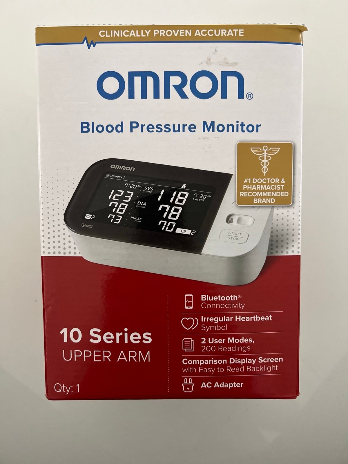 OMRON Platinum Blood Pressure Monitor, Upper Arm Cuff, Digital Bluetooth Blood