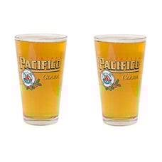 Pacifico Anchor Logo Full Color Pint Glass - Set of 2