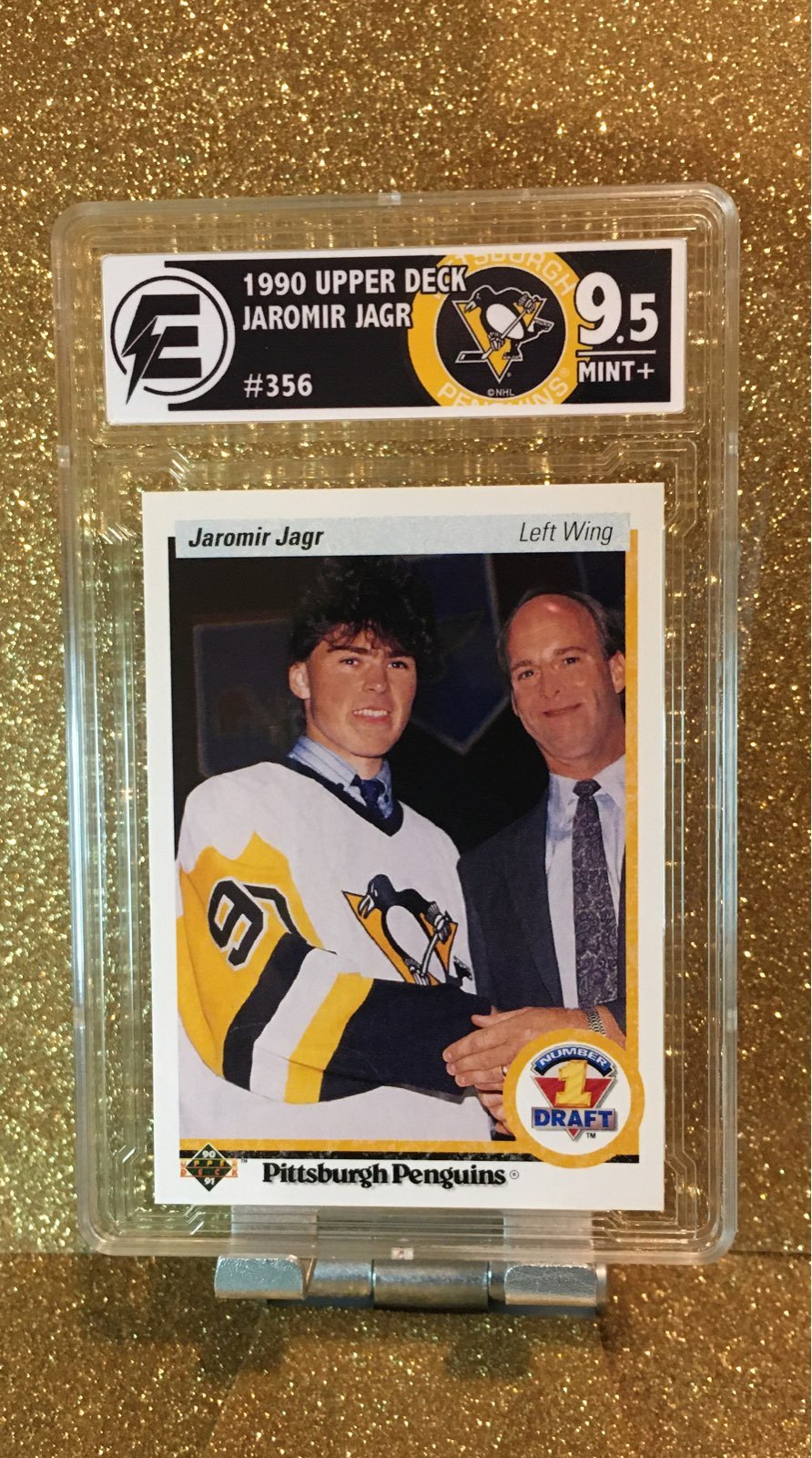 jaromir jagr 1990 Upper Deck #356 Graded 9.5 MINT+