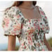 Faithfull The Brand Nikoleta Mini Dress Teatro Floral Print 6 Linen Puff Sleeve