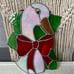 Vintage stained Glass Christmas duck