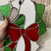 Vintage stained Glass Christmas duck