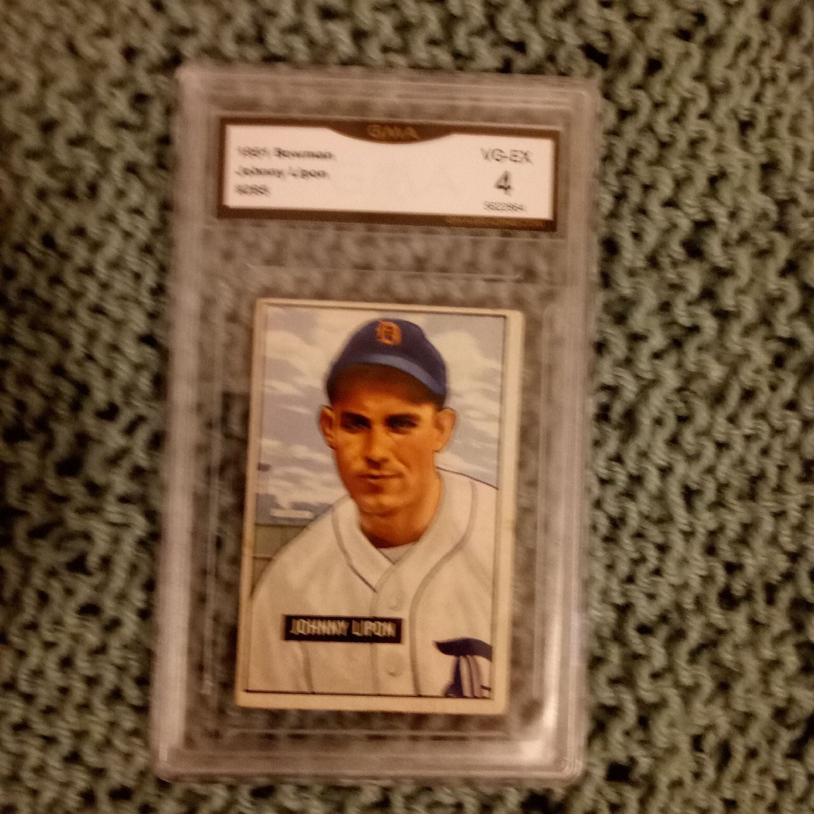 1951 Johnny Lipon #285, Detroit. GMA Grade 4: Very Good- Excellent