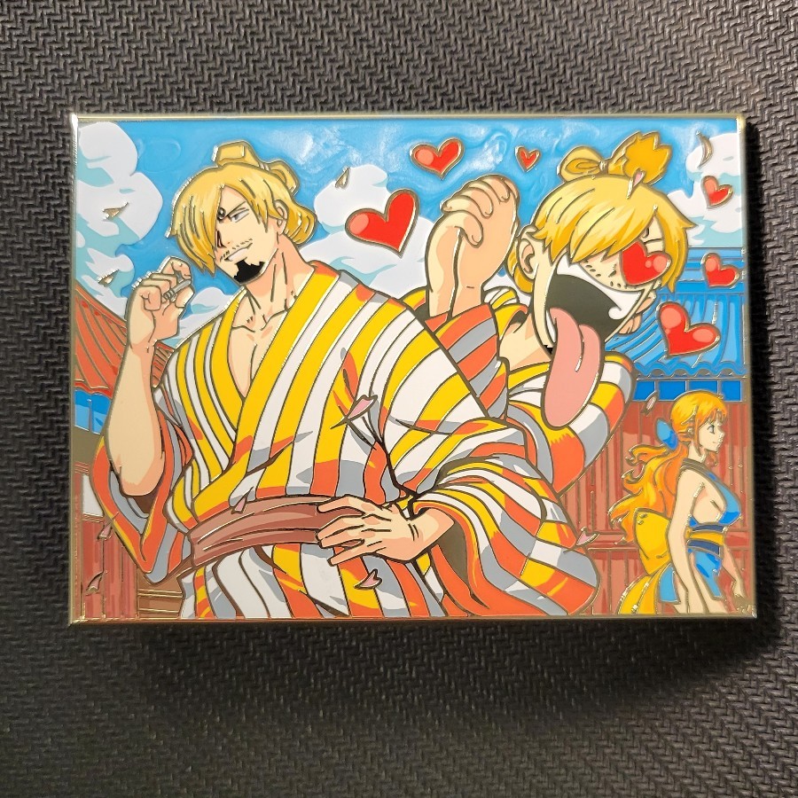 Crystalstarpinzshoppe One Piece Sanji Vinsmoke Wano Panel OG Enamel Pin