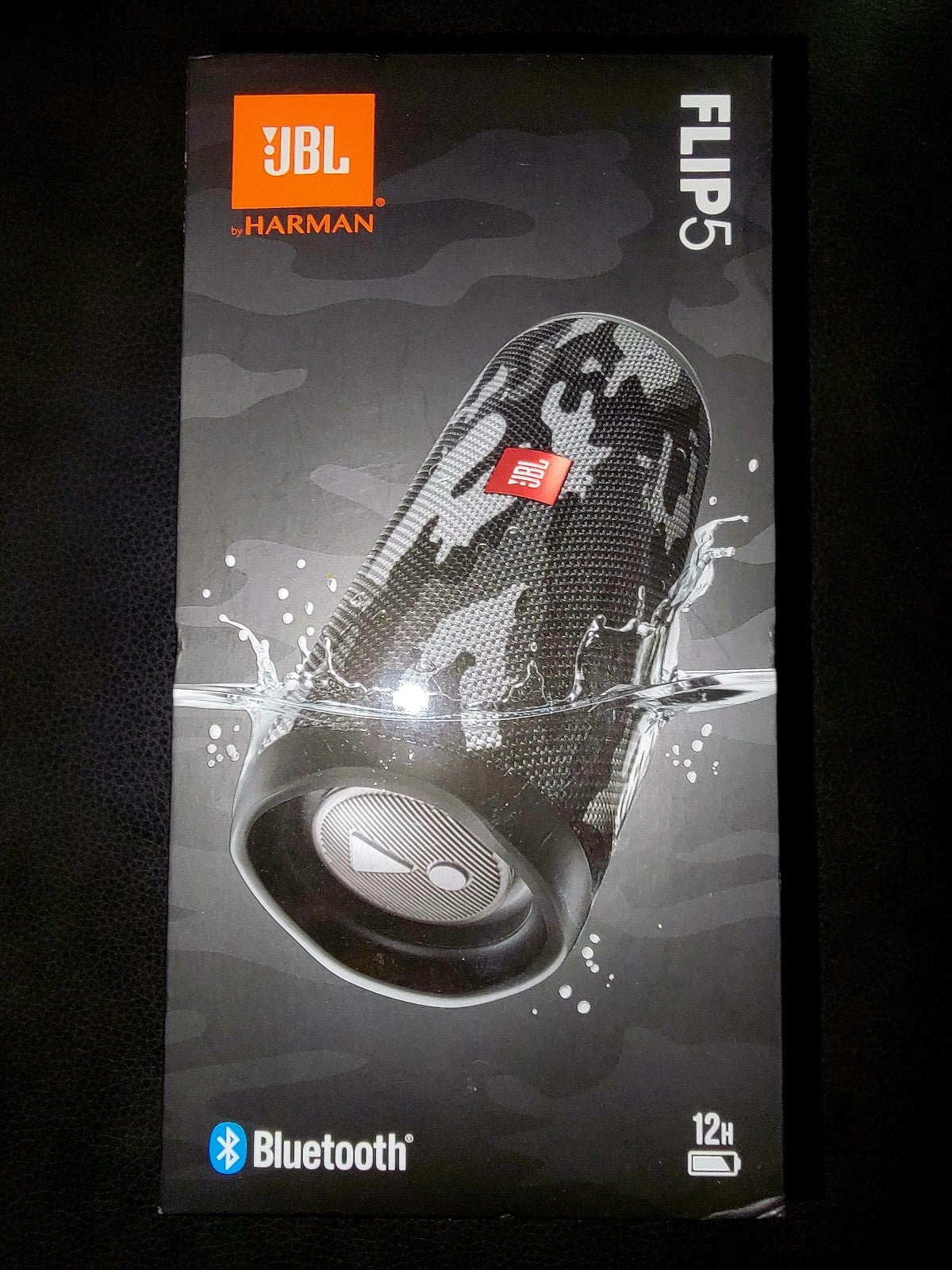 JBL Flip 5 Waterproof Wireless Bluetooth Speaker- Black Camo