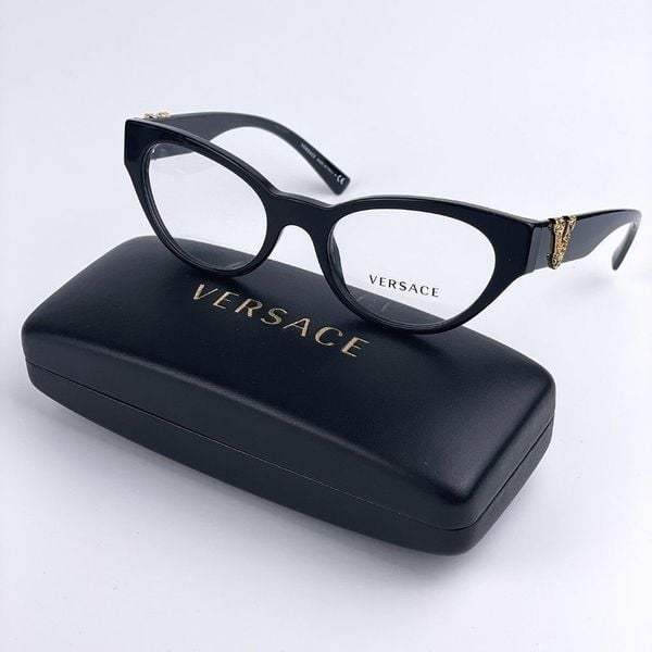 NEW Versace VE3282 GB1 Black Cat Eye Women Eyeglasses