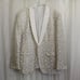 Suslo Couture Bling Blazer SLIM FIT Gold Silver White Satin PARTY Jacket 48R