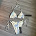 Triangl tie dye String style swimsuit set.