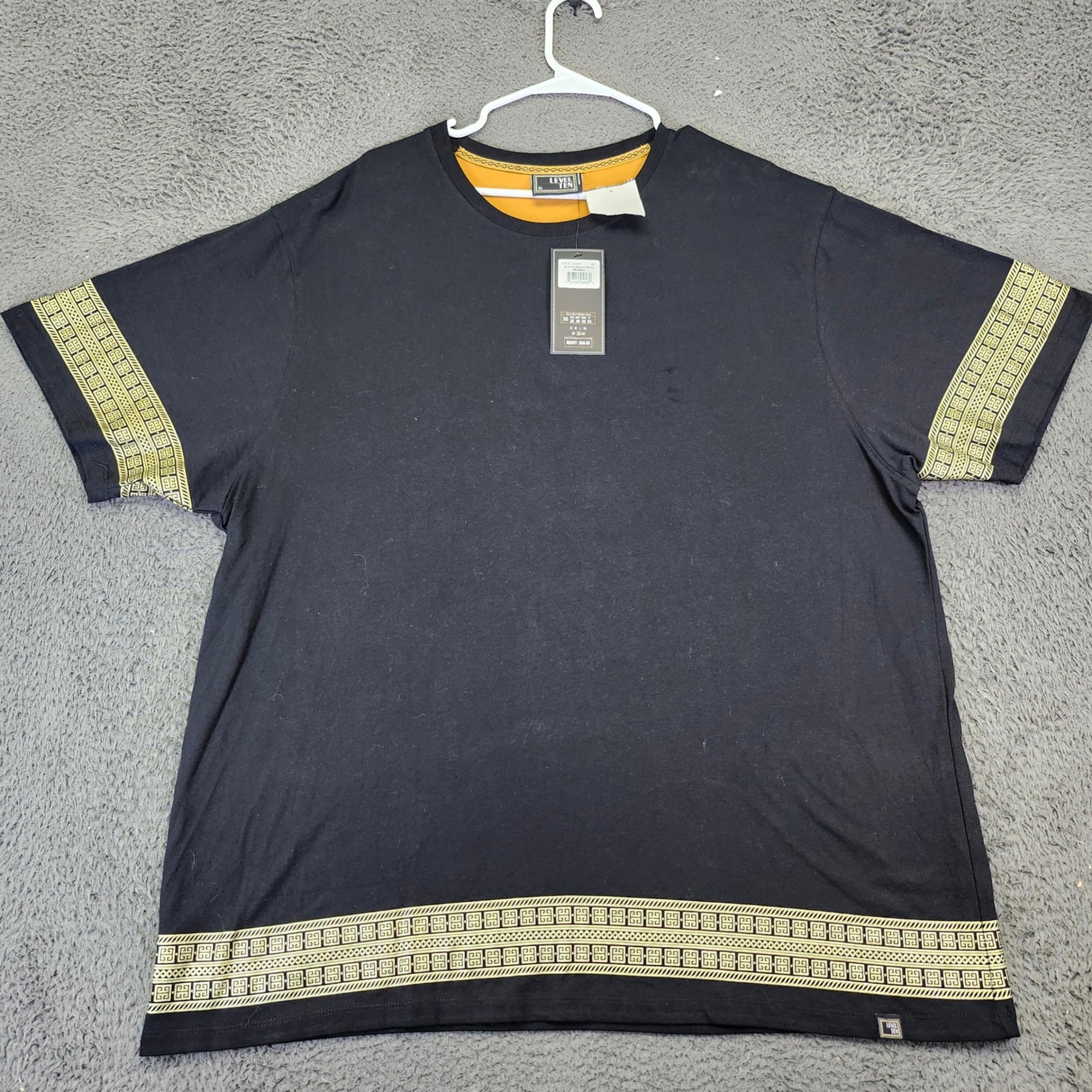 Big & Tall Graphic Knit Tee Short Sleeve Obsidian 3X Level Ten