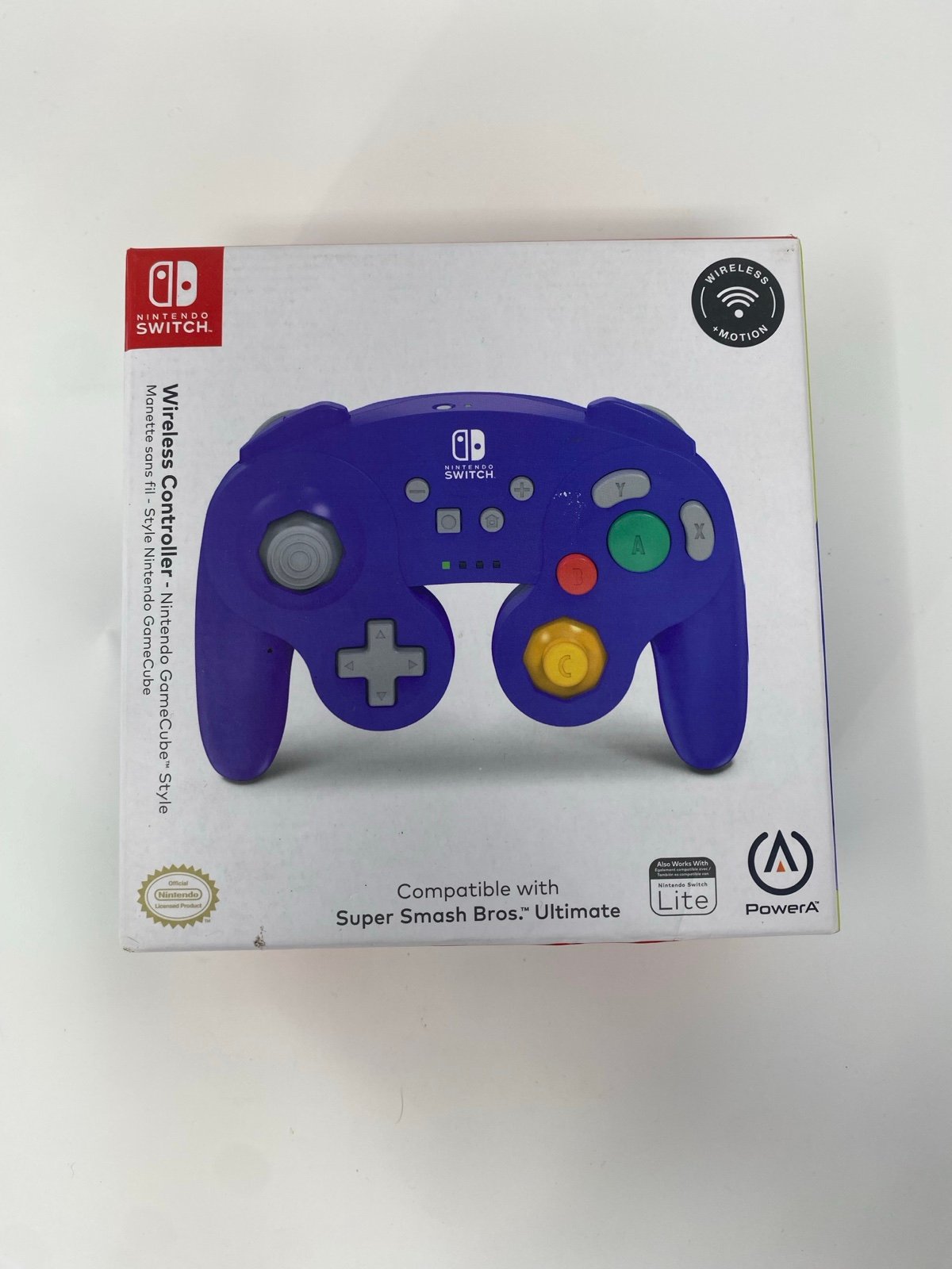 PowerA Purple Wireless GameCube Style Controller for Nintendo Switch (SEALED)