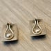 Lois Hill Sterling Silver Granulated Scroll Clip-on Earrings