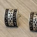 Lois Hill Sterling Silver Granulated Scroll Clip-on Earrings