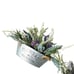 SET OF 2 -WHITE, PURPLE FLOWERS METAL POT ARRANGEMENT