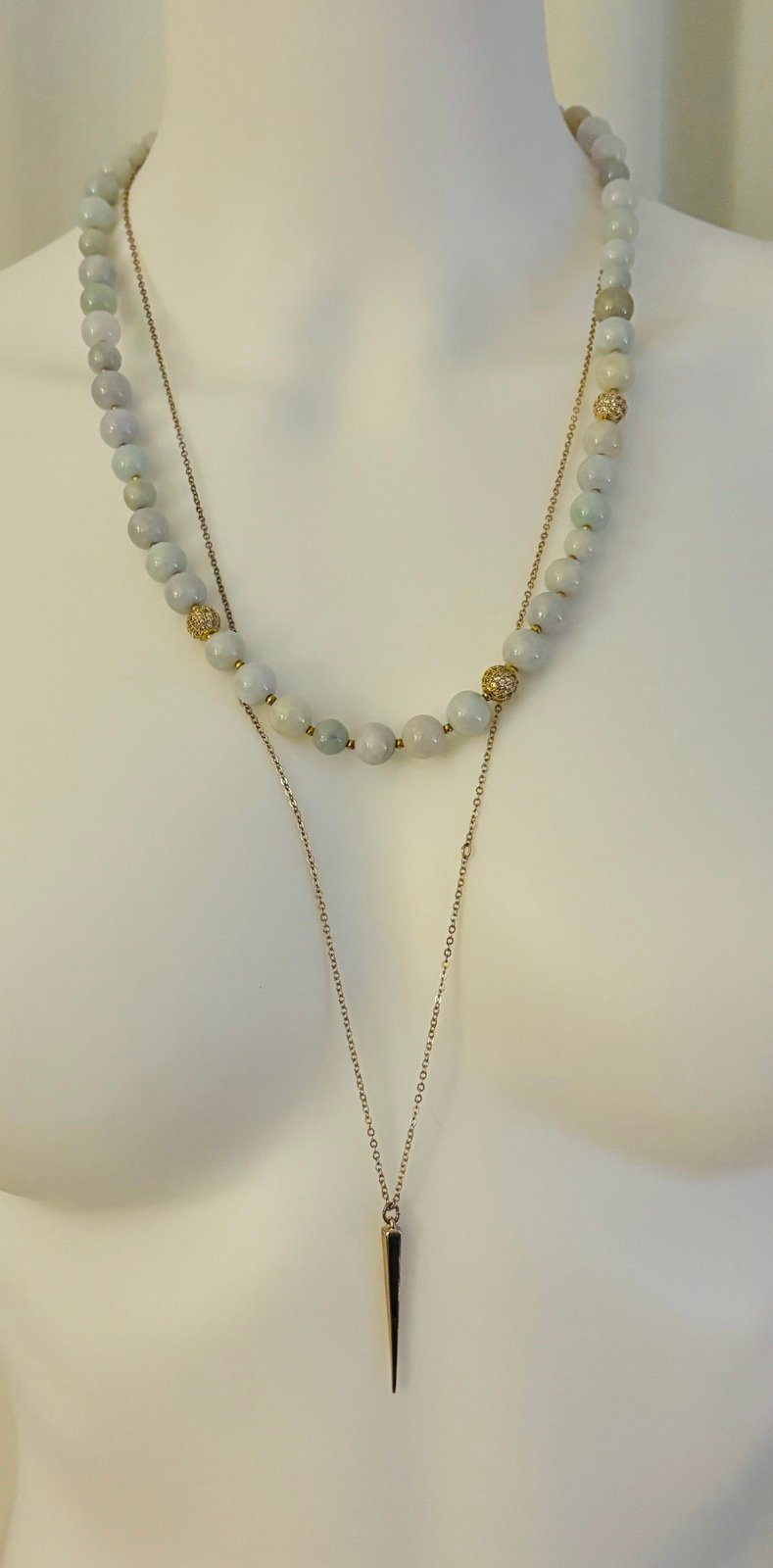 SJ PEARL HANDCRAFTED JADE NECKLACE NWT