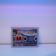2017 Topps WWE Charlotte Flair Roadblock Mat Relic Auto Autograph #06/10