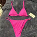 L Space NWT size S bright fuchsia pink bikini SET - Lindsay top and Remi bitsy