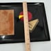 COUROC Serving Tray Cheeseboard Cheese Import France Wood Inlay & Board MCM