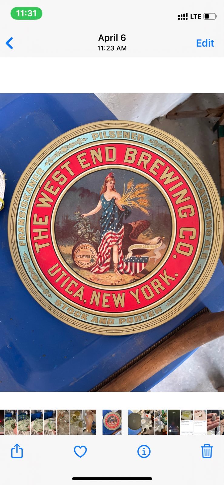 Vintage beer tray