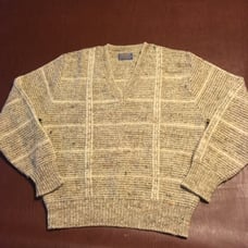 VTG Pendleton Wool Knit V Neck Sweater Jumper 70s 80s 90s XL
