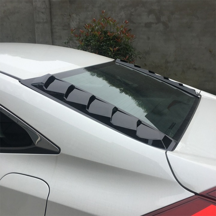NEW 2PCS 2016-2021 Honda Civic Sedan Rear Side Window Louver Scoop Cover Black