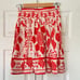 Haute Hippie Orange and Cream Linen Blend Floral Skirt, Size XS