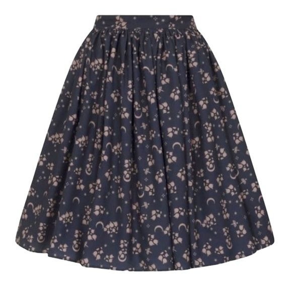 Collectif London Jasmine Moonflower swing skirt size 8