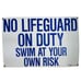 3 x 36 L x 24 W PVC Pool Signage: NO LIFEGUARD ON DUTY SWIM AT YOUR OWN RISK