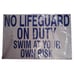 3 x 36 L x 24 W PVC Pool Signage: NO LIFEGUARD ON DUTY SWIM AT YOUR OWN RISK