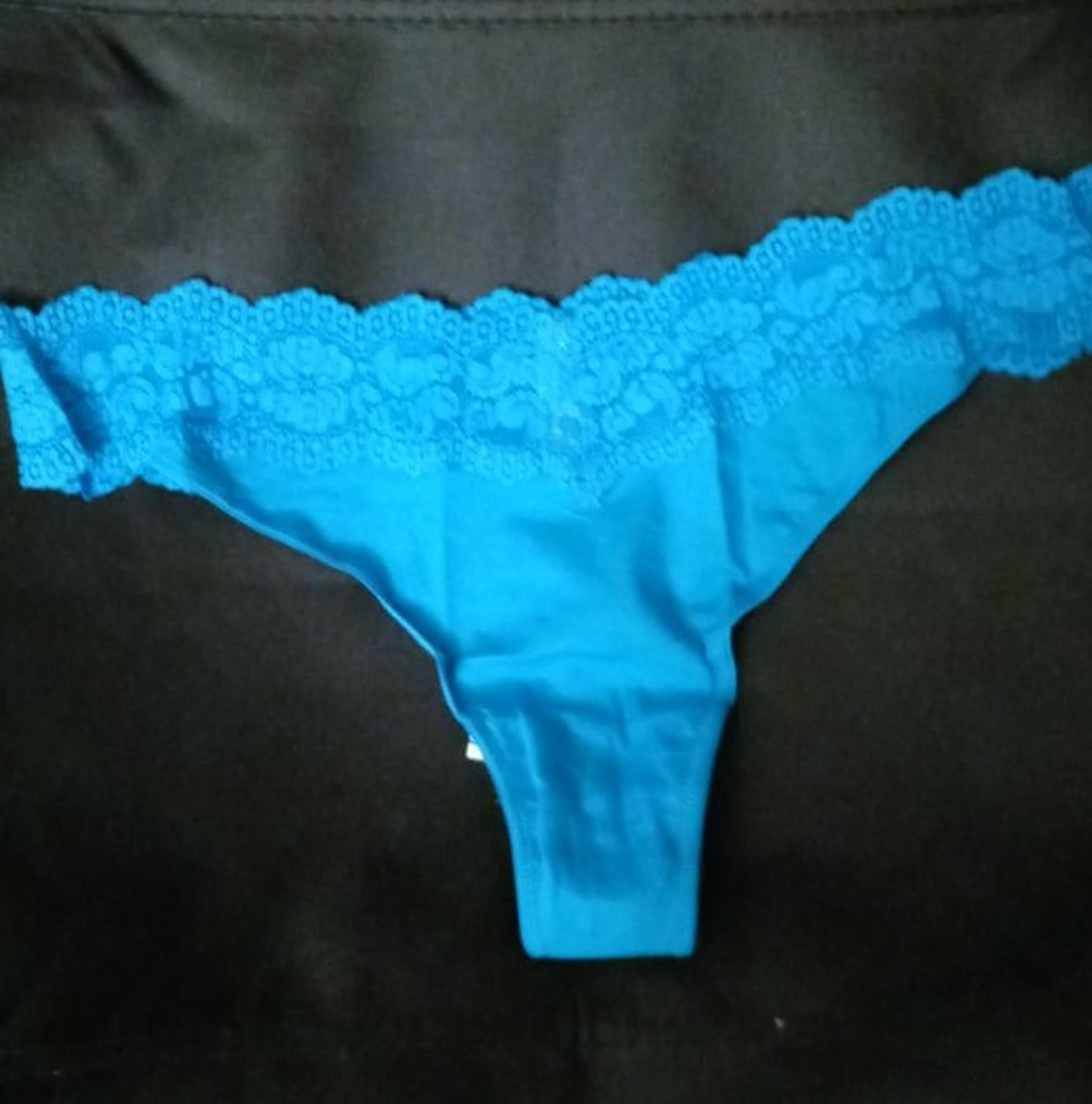 Cosabella Amore Love Lace Thong Panties Jade Blue Women's Plus Size 2X