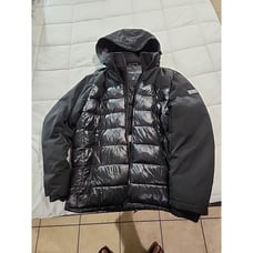 Nautica Mixed Media Insulated Puffer Jacket Fleece Bib Wind Rain Resistant NWT L